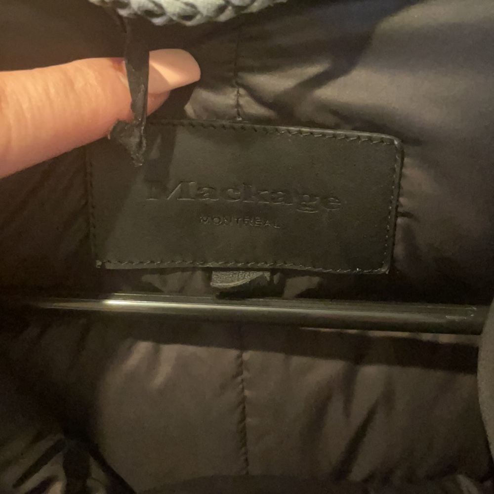 Mackage Long Down Feather Jacket/Black/Size Xs - image 2